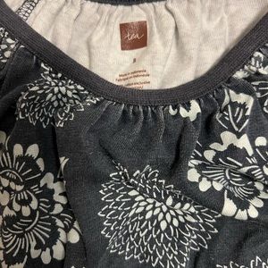 Blue cotton tea collection dress with floral design. Long sleeves, size 8